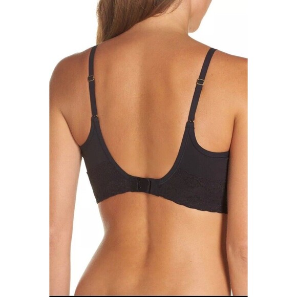 New Natori 723154 Bliss Perfection Contour Soft Cup Bra‎ Sz 32D Black UK 32D - Picture 2 of 8
